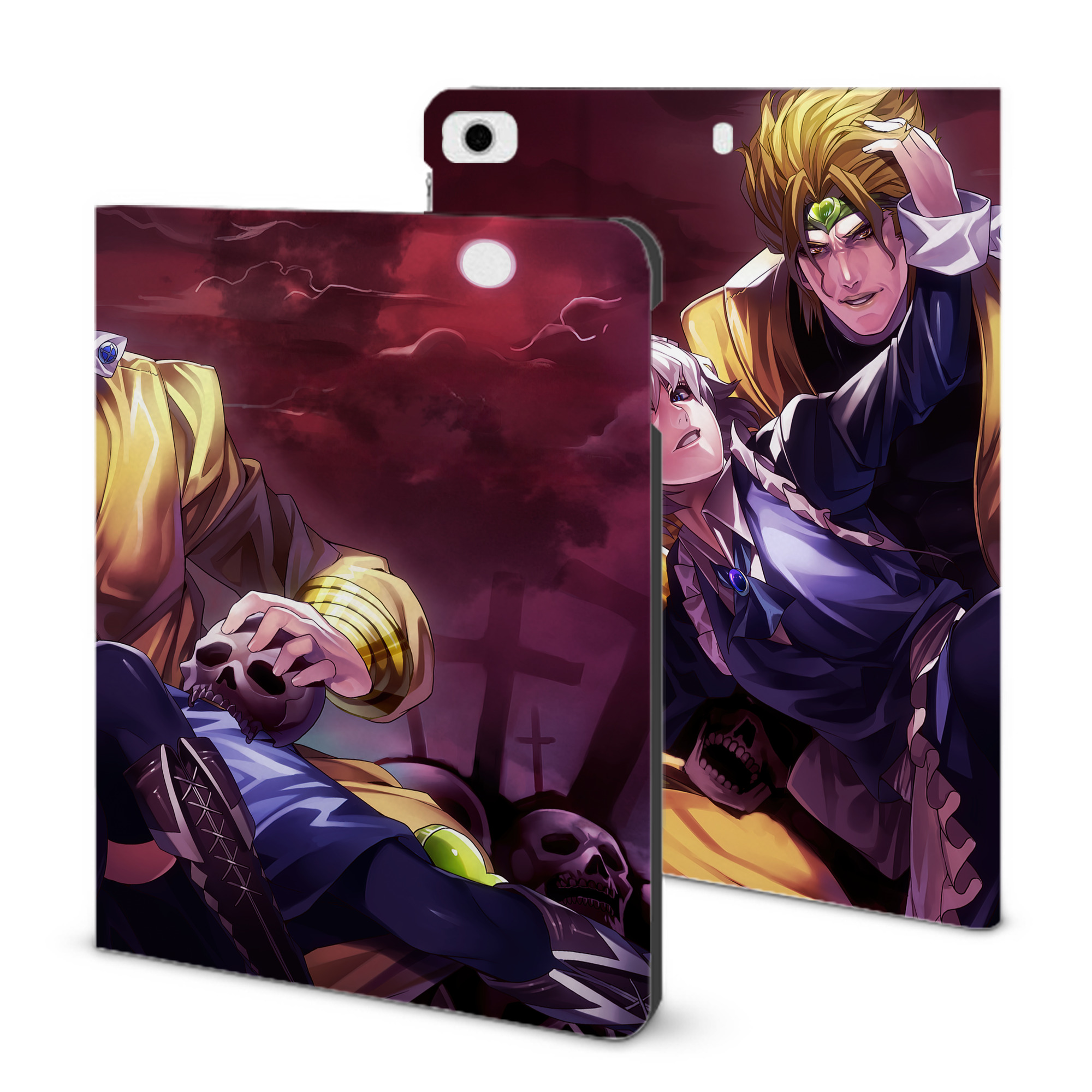 （画像用） ジョジョの奇妙な冒険 JoJo's Bizarre Adventure IPad ケース ブック型 PUレザー TPU 耐衝撃 軽量 薄型 ペン収納なし 全面保護 IPad 各モデル対応